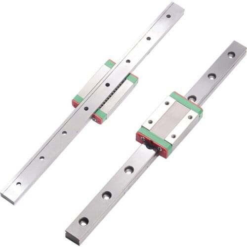 CNC Parts MGN12H 100 150 200 300 350 400 450 500 600 800mm Miniature Linear Rail Slide 1pc MGN12H Linear Guide+1pc Carriage