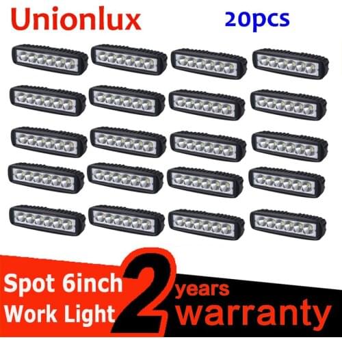 Wholesale 20PCS Single Row 18W LED Driving Light Spotlights 6inch Flood Spot 12 volt LED Light Bar Offroad Truck Tractor 4WD