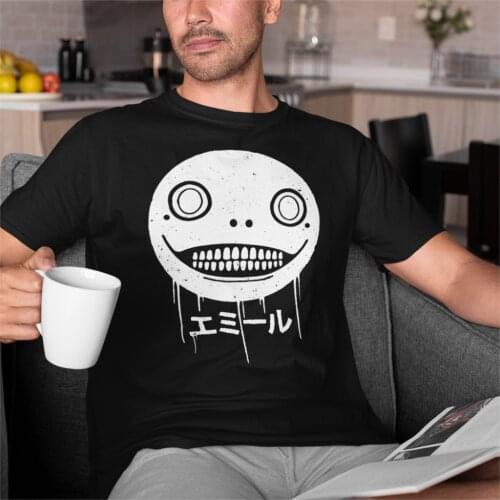 Fun Emil Nier Replicant Automata Game T-Shirt for Men O Neck Cotton T Shirts Short Sleeve Tees 4XL 5XL Clothing