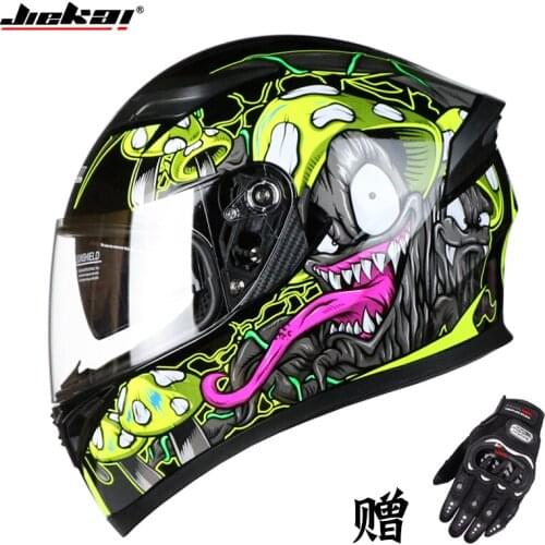 Hot sale JIEKAI Flip Up Motorcycle Helmet Modular Moto Helmet With Inner Sun Visor Safety Double Lens Racing Full Face Helmets