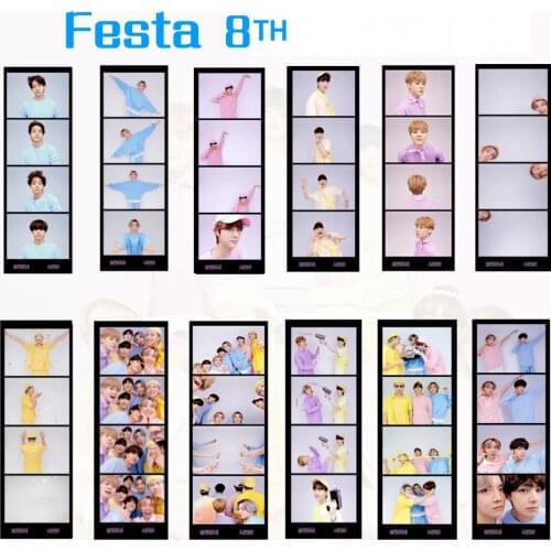 K-POP 13Pc/SET South Korean Groups Bangtan Boys Lomo Card Poster New Album Festa 8TH 4Grid Bookmarks PhotoCard Cards Wall Banner