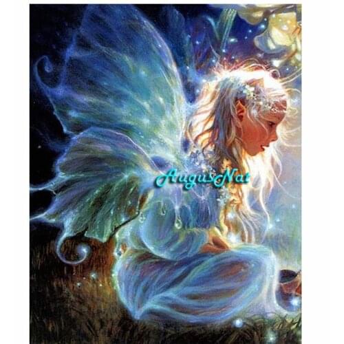 Angel wings diamond painting cross stitch butterfly wall art decor diamond dots picture girl diamond embroidery stickers gift
