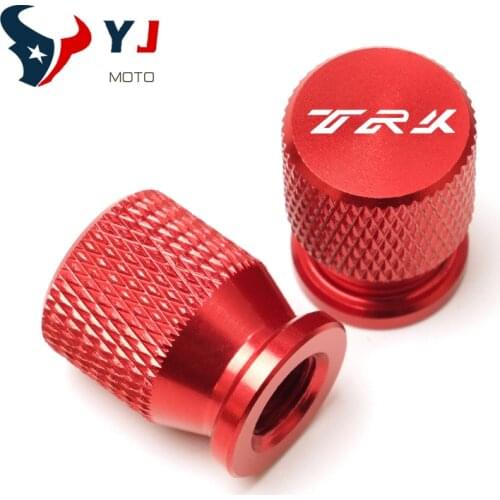 Logo TRK CNC Aluminum Tyre Valve Airtight Cover Cap Motorcycle Accessories for Benelli TRK 251 502 502x All Year Red Black