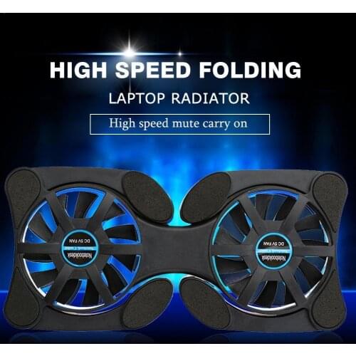 Mini Octopus Notebook Cooler Pad Quiet Stand Double Foldable Laptop inch USB Notebook Cooling Cooler Fan Fans CPU For 7-15 N7Z4