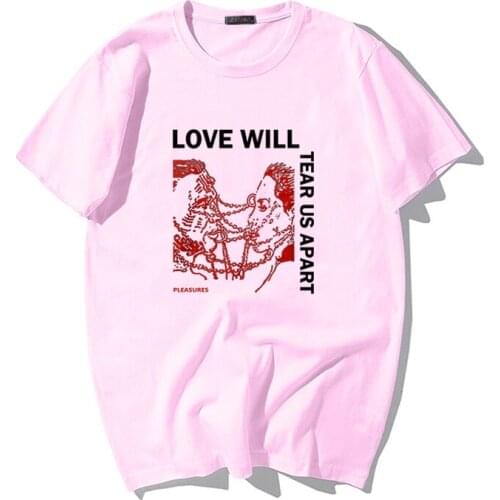 Love Will Tear Us Apart Hip Hop Lil Peep T Shirt Men Oversize Punk Tee Fashion Unisex T-shirt Harajuku Letter Streetwear Tops