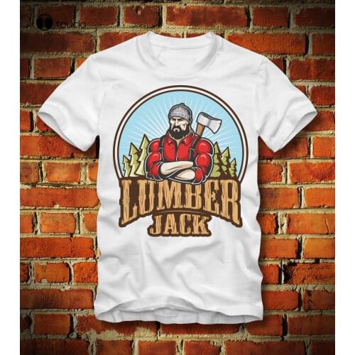 New Summer Tee Shirt Funny T Shirt Lumber Jack Lumberjack Axt Beil Saw Axe Saw Wood Holz Trees Custom T-Shirt