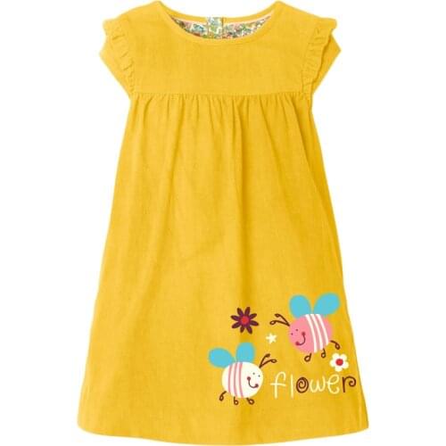 Frocks for Girls 2021 Summer Baby Girl Dot Vestiods Children Clothes Toddler Bunny Print Pink Dresses for Kids 2-7 Years QW174