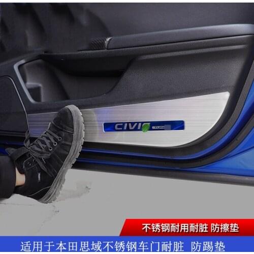 Suitable for Honda 10th Generation Civic Door Kick Pad Civic Stainless Steel Side Door Protection Scratch Pad 16-20 Edition