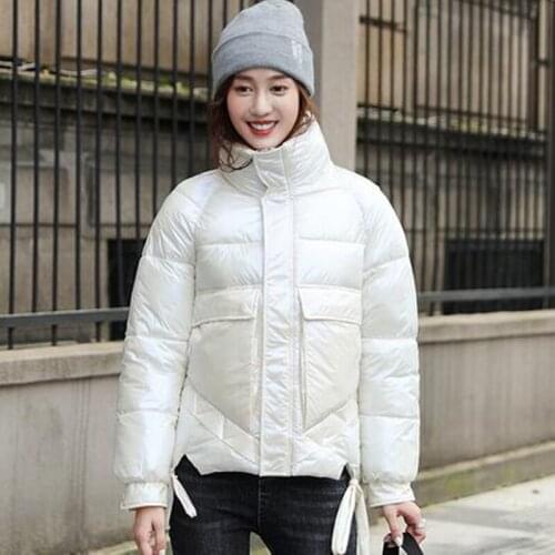 Down Parka 2021 New Fashion Winter Solid Stand Collar High Quality Hooded Coat Women Jackets Warm Clothing Casual Overcot