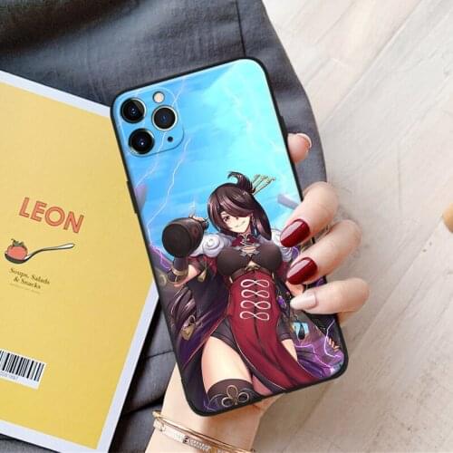 Beidou Genshin Impact Design manga silicone Phone Case FOR iPhone Se 6 6s 7 8 Plus X Xr Xs 11 12 Mini Pro Max Glass Cover Shell