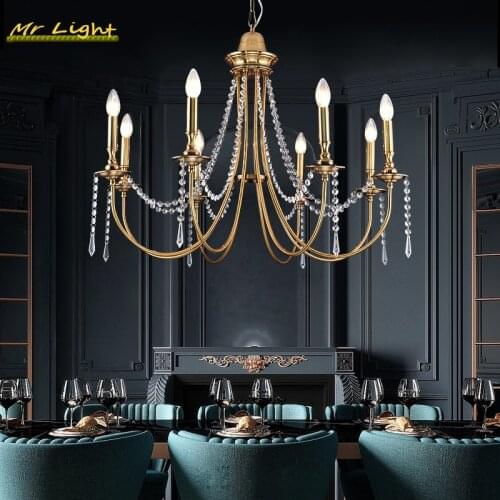 Nordic Chandeliers Lamp Modern Crystal Led Ceiling Chandelier Lights Lighting Living Room Home Decor Hanging Lamps Light Fixture