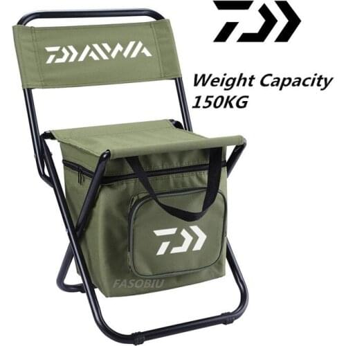 Daiwa Travel Ultralight Folding Chair Superhard High Load Outdoor Camping Chair Portable Beach Hiking Picnic Seat Fishing Chair