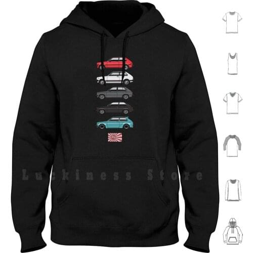 3 - 4 - 5 Line hoodies long sleeve 81 1981 82 1982 83 1983 84 1984 Starlet 1000 Dx Xl Gl Se 3 Door 5 Door Kp60 Kp61 Hatch