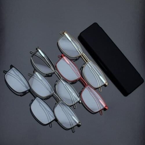 Ultra-thin female anti-blush reading glasses men portable metal frame elderly anti blue glasses readers women wholesale