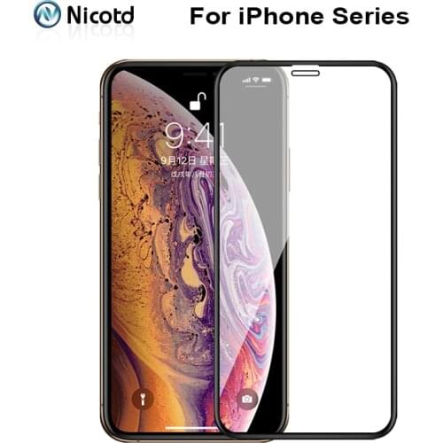 Tempered Glass For iPhone 11 PRO MAX X XS Full Coverage Screen Protector For Apple iPhone 6 6s 7 8 Plus Glass Film For iPhone xs