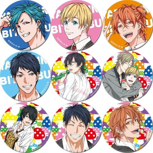 14 Styles Hot Anime Yarichin Bitch-bu Club Ayato Yuri YUI TAMURA Brooch Pins Badge Backpacks Cartoon Boys Love Gift WJCS-3