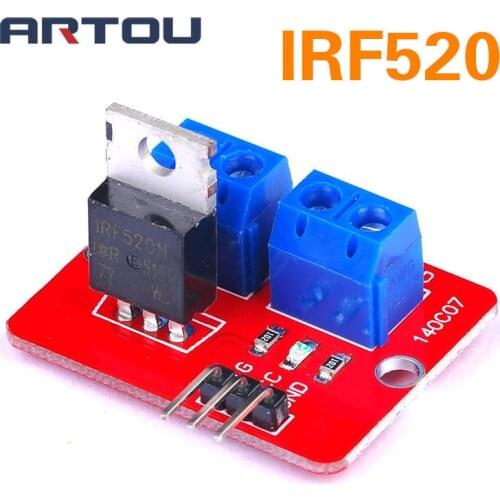 0-24V Top Mosfet Button IRF520 MOS Driver Module For Arduino MCU ARM Raspberry pi
