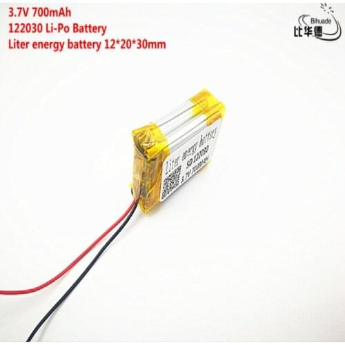 10pcs Liter energy battery Good Qulity 3.7V,700mAH,122030 Polymer lithium ion / Li-ion battery for TOY,POWER BANK,GPS,mp3,mp4