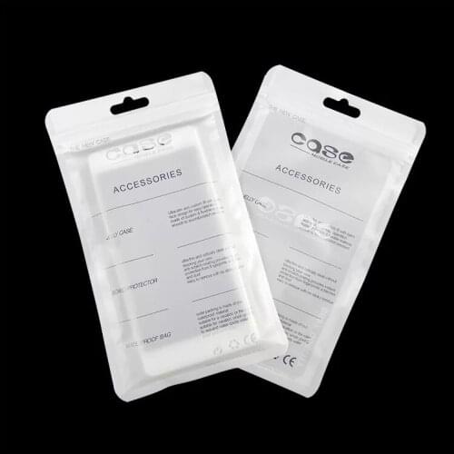 1000pcs/lot White14x23cm Plastic zipper Bag Cell Phone Mobile Phone Case Cover Packaging Package Zip lock accessories earphone