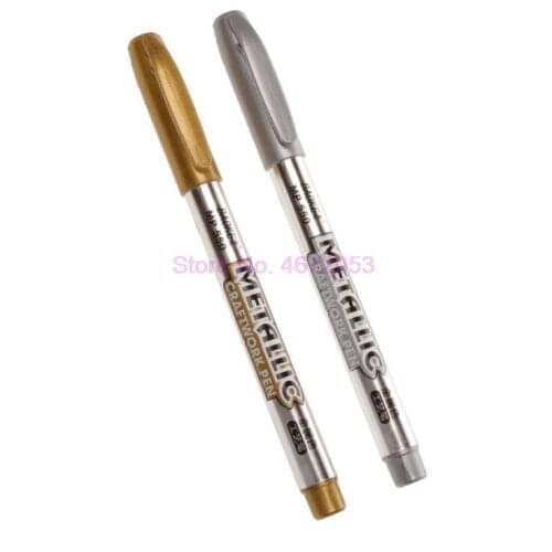 288pcs/lot Metallic Color Pen Diy Album Scrapbooking Invitation Card Photo Marker Pen Stationery Papelaria School Supplies