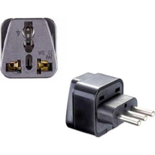 3-pin IT Conversion plug Universal UK/US/EU/AU to Italy Milan Chile Vatican Italian Travel AC Power Adapter Plug Converter