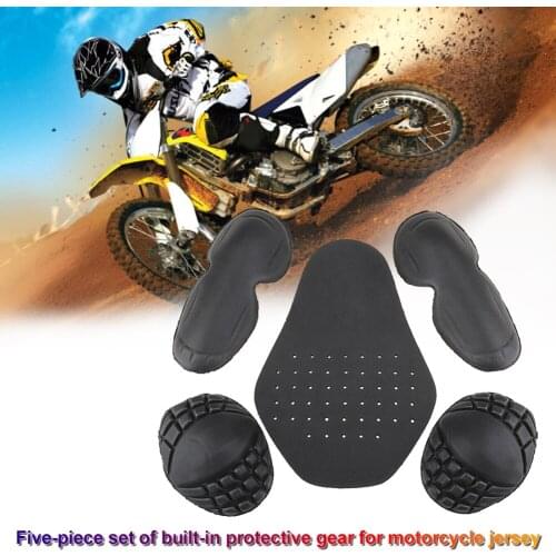 5pcs/set Motorcycle Armor Jacket Insert Back Protector Thicken High elasticity Rider Armor Back Spine Protective Pad