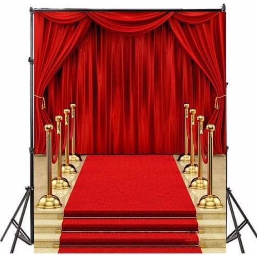5x7FT Podium Red Carpet Curtain Studio Photography Backdrop Photo Background Multi-use Red Cloth Studio Accessories