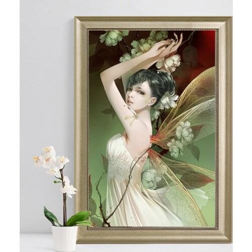 5d diy wings wizard illustration diamond painting cross stitch mosaic art diamond embroidery home wall decoration gift