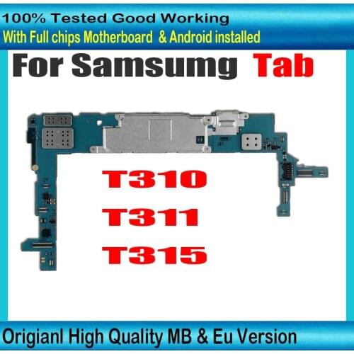 Free shipping Original For Samsung Galaxy Tab 3 8.0 T310 T311 T315 Motherboard Full Chips Android OS Logic Board Eu version
