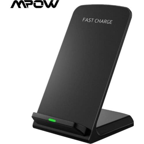 Mpow 10W Qi Wireless Fast Charger Universal Phone Charging Stand Quick Charge 2.0 Fast Charging for Huawei iPhone X XR iPhone 7
