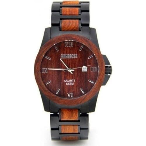 Black Steel watch Matte and Network Sandalwood Lickan Antai