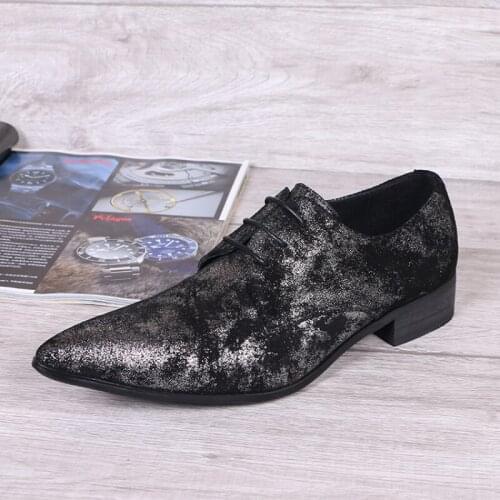 Christia Bella British Style Large Size Pointed Toe Genuine Leather Halo Dyeing Male Oxfords Shoes Business Mens Brogue Shoes