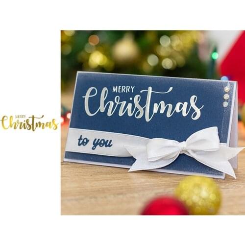 Word Christmas Hot Foil Plate Metal Cutting Dies for Scrapbooking and Card Making New 2019 die cuts