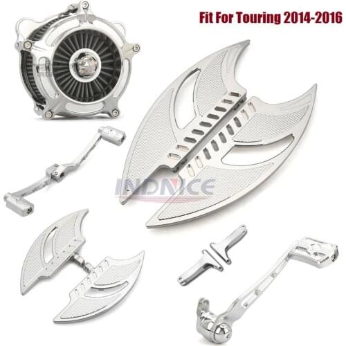 Chromed Floorboards Shifter Brake Arm Levers Air Cleaner filters Fit For harley 2014-2016 Touring street glide FLHX FLHR FLTR FL