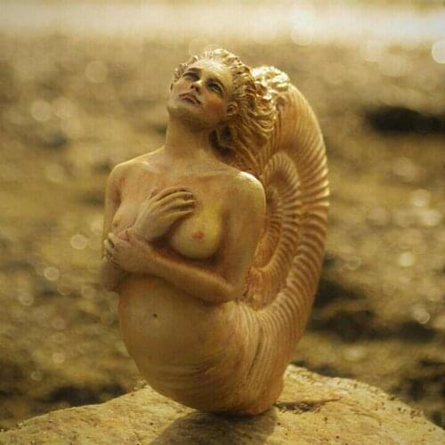 Art Mermaid Statue Garden Sculpture Resin Figurine Craft Ornament Fairy Garden Decor Mermaid-Shaped Sculpture Home Decoration