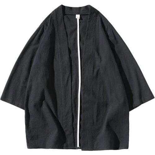 Japanese Style Adult Haori Cardigan Asian Women Men Shirt Summer Cotton Streetwear Vintage Kimono Blouse Loose Yukata Clothes
