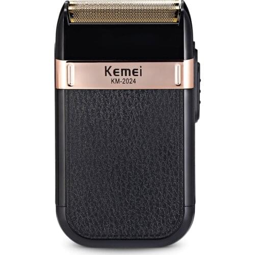 Kemei Electric Shaver Safety Razor Double Edge Classic Mens Shaving Rechargeable Electric Beard Trimmer Wet-Dry Dual Use Razor