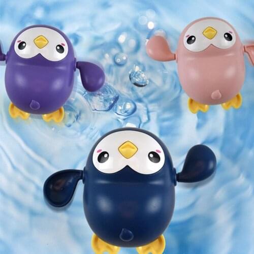 Whale Baby Water Toy Baby Bath Toys Cute Cartoon Crab Penguin High Quality Infant Swim Chain Clockwork Toy For Kid Dropshipping