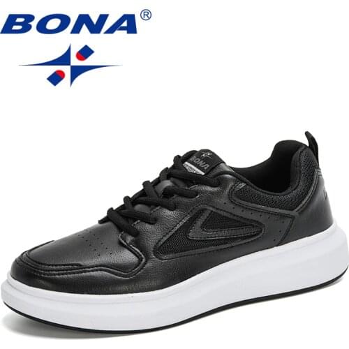 BONA 2021 New Designers Popular Platform Mens Sneakers Shoes Walking Shoes Male Brand Luxury Leisure Footwear Mansculino Trendy