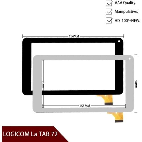 New 7'' inch touch for LOGICOM La Tab 72 Tablet Capacitive touch panel Digitizer glass sensor repair replacement spare parts