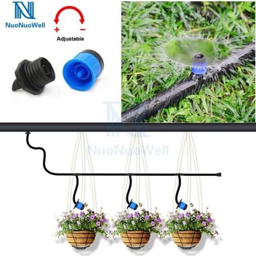 NuoNuoWell 100Pcs Take Apart Dripper Self-Cleaning Drip Irrigation Emitter Fruit Flowers Flow Adjistable Watering System