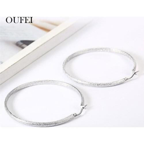 OUFEI Ring Earring Female Stainless Steel Jewelry Woman Hoop Earrings For Women Jewellery Accessories Mass Effect Bohemian