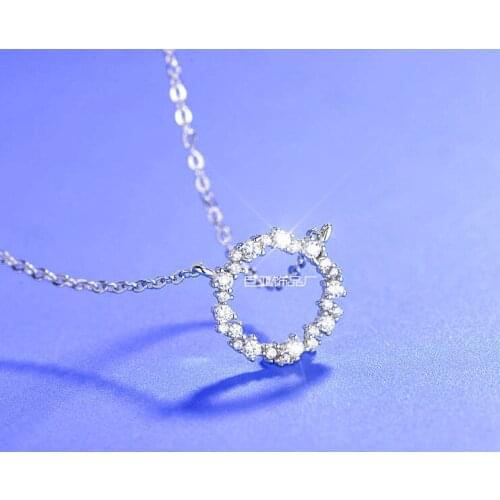 Unique Zircon Crystal CZ Necklaces & Pendants Wholesale Copper Long Chain Necklace For Women Accessories Bijoux Collares Mujer