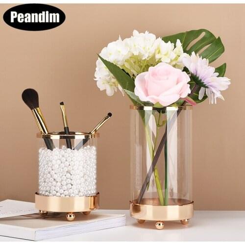 Стеклянные вазы для цветов PEANDIM China At AliExpress