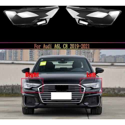 Car Headlight Lens For Audi A6L C8 2019 2020 2021 Headlamp Cover Car Replacement Front Auto Shell Cover