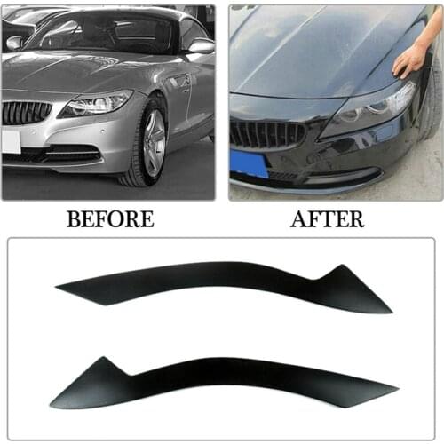 Car Front Headlight Lamp Eyebrows Eyelids Moulding Cover Trims Eyebrow Headlights Stickers For BMW Z4 E89 2009 2010 2011 2012