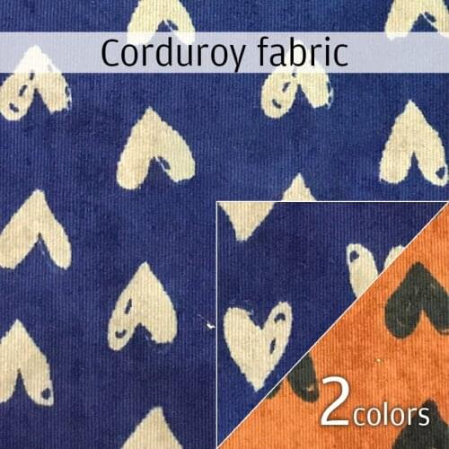 100x148cm Hearted Printed Thicken Warm Handmade Sewing Garment Cloth DIY Accessories Nylon Polyester Blended Corduroy Fabric