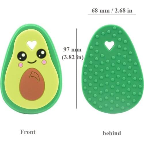 5/10 PCS Baby Silicone Teether Cartoon Avocado Food Grade Silicone Pandents DIY Teething Toys For Teeth Tiny Rod Baby Teethers