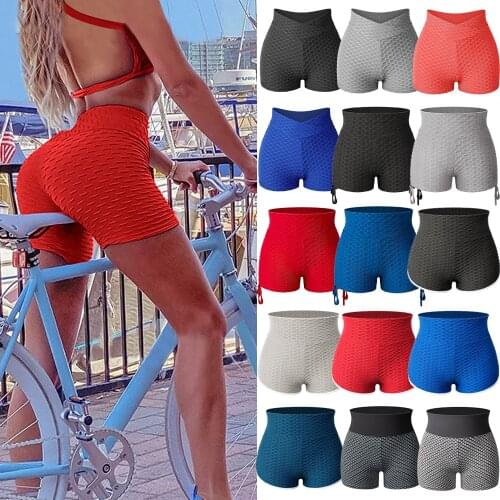 KIWI RATA Booty Shorts for Women Scrunch Butt Lifting High Waisted Yoga Shorts Workout Biker Shorts Leggings Hot Pants
