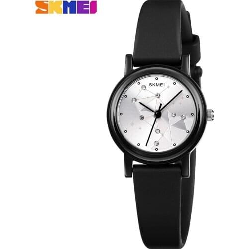 SKMEI Classic Simple Women Quartz Wristwatches 3 Types Dial 1659 Casual Analog Waterproof PU Band Relogio Feminino